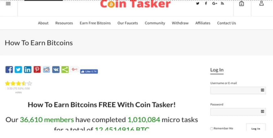 Way of earn bitcoin by Free Coin Tasker
