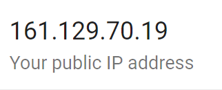 IP address of proxy