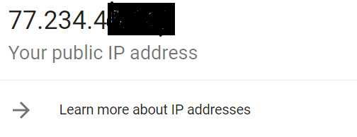 my my IP address IP address