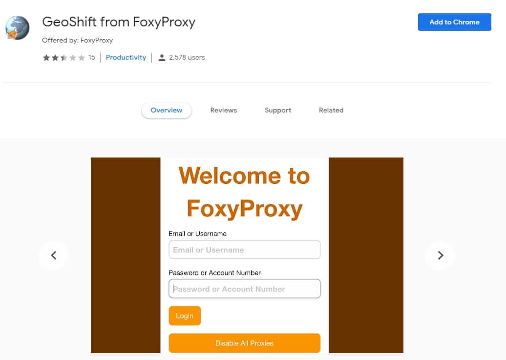 Geoshift from foxyproxy
