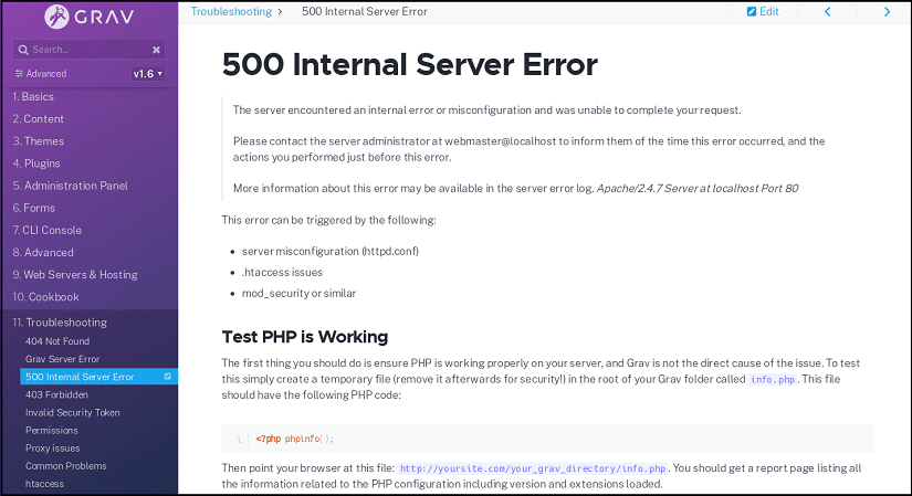 500 – Internal Server Error