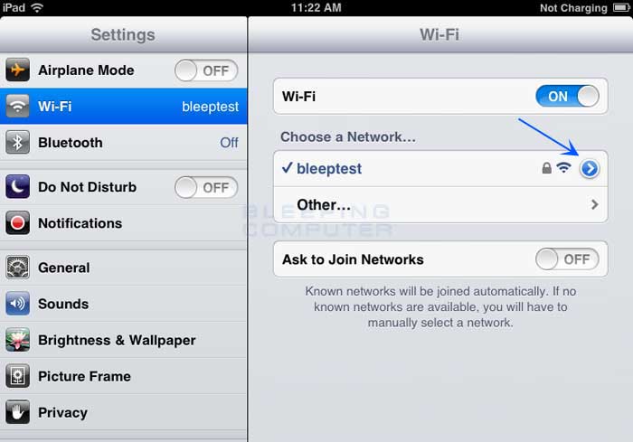 Wi-Fi available for iPhone