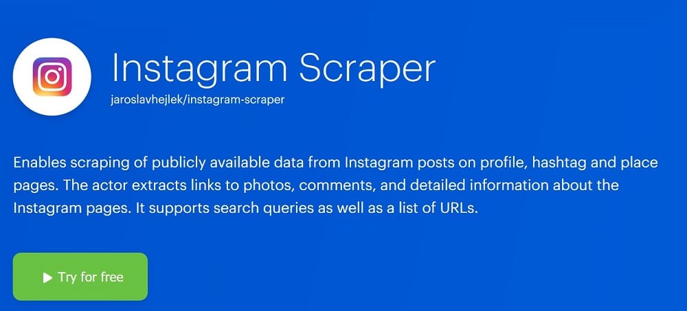 Apify Instagram Scraper