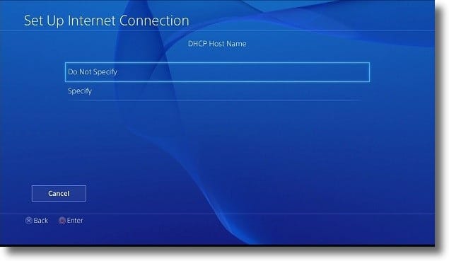 PS4 DHCP hostname