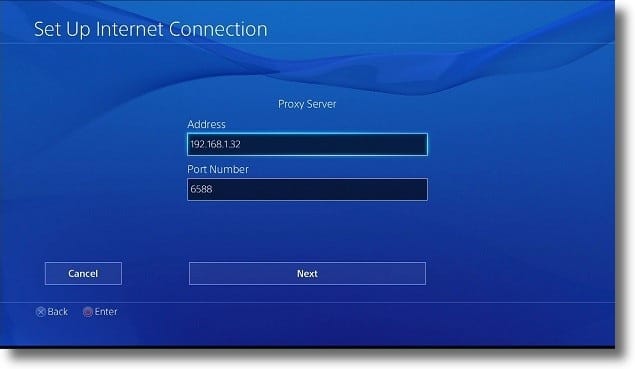 PS4 interface