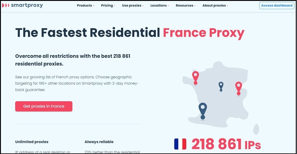 Smartproxy Proxies Location in France