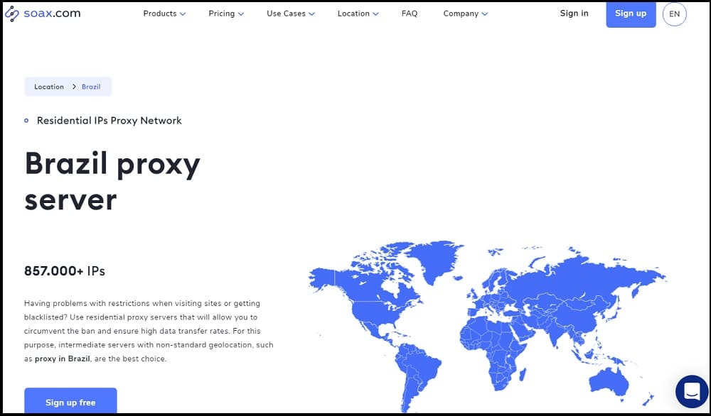 Brazil Proxy Server for Soax