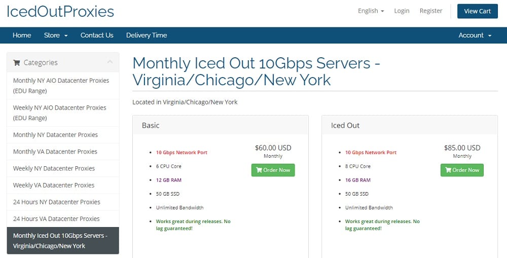 IcedOutProxies Server Home Page