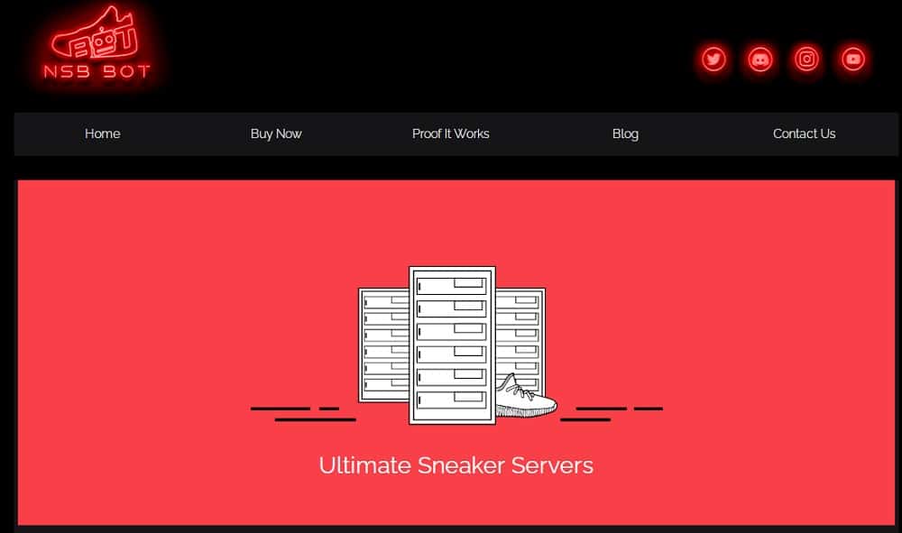 Nike Shoe Bot Sneaker Server Home Page