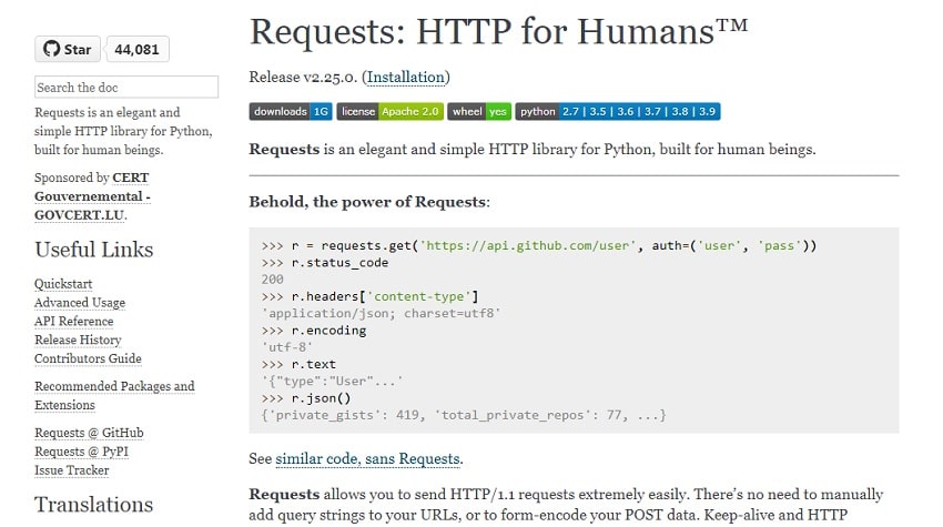 Sending web requests