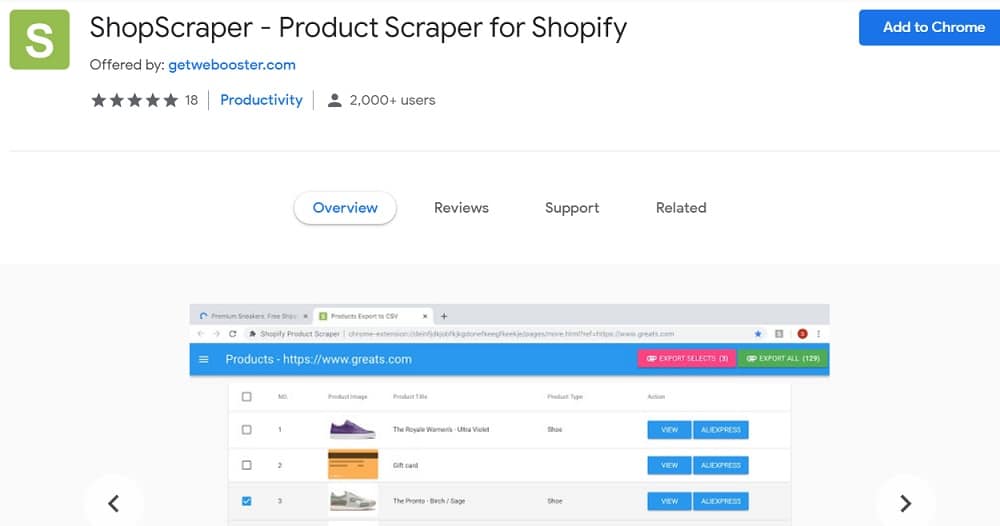 ShopScraper Product Scraper