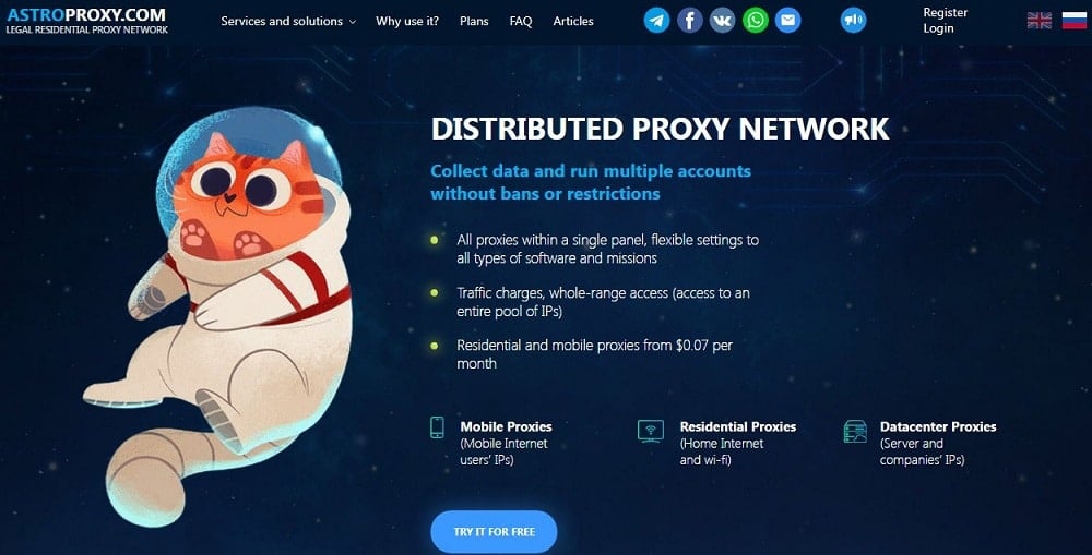 Astro Proxy Home Page