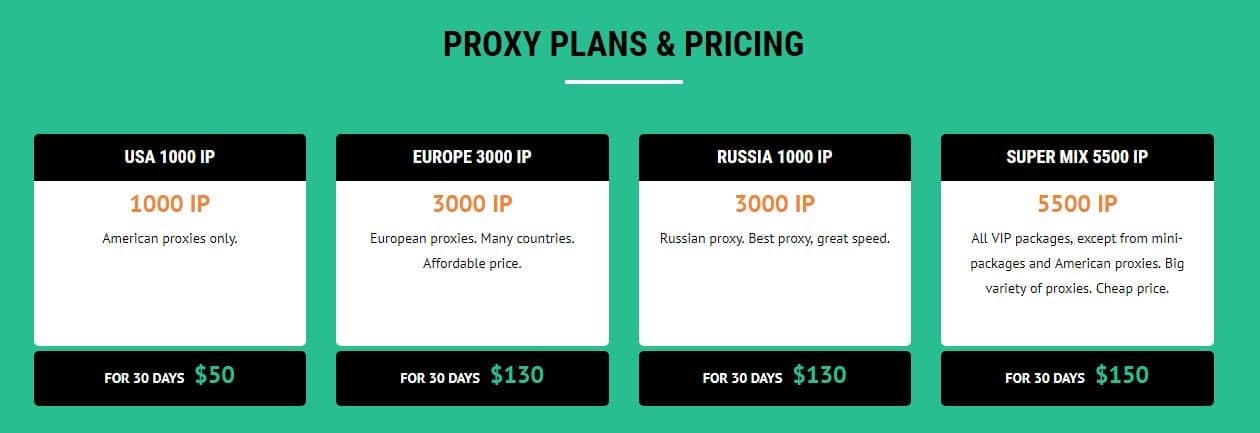 Fineproxy Packages
