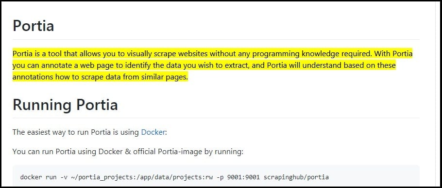 Portia Homepage