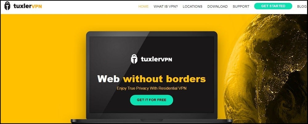 Tuxlervpn overview of Homepage