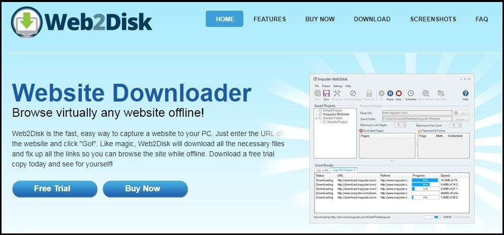 Web2Disk Homepage