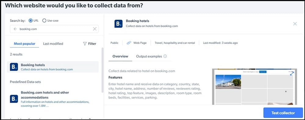 Data Collector for Scrape Bookings Data
