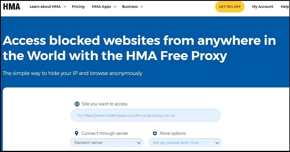 HideMyAss Web Proxy