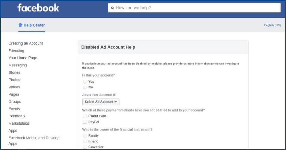 Recover Blocked Facebook Ads Account