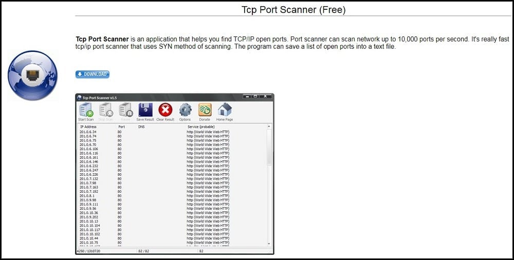 Tcp Port Scanner Homepage