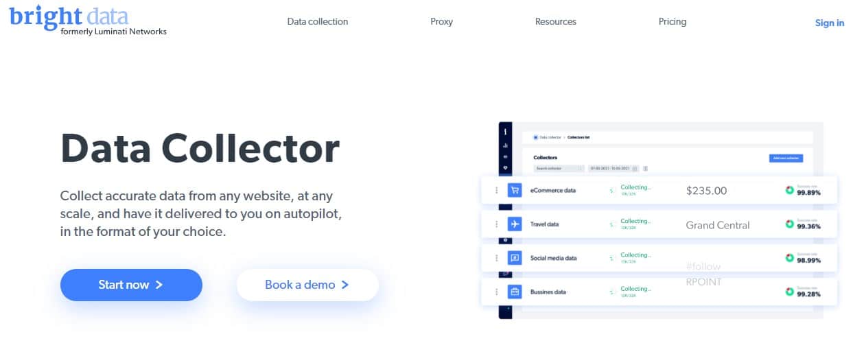 Bright Data Collector Homepage