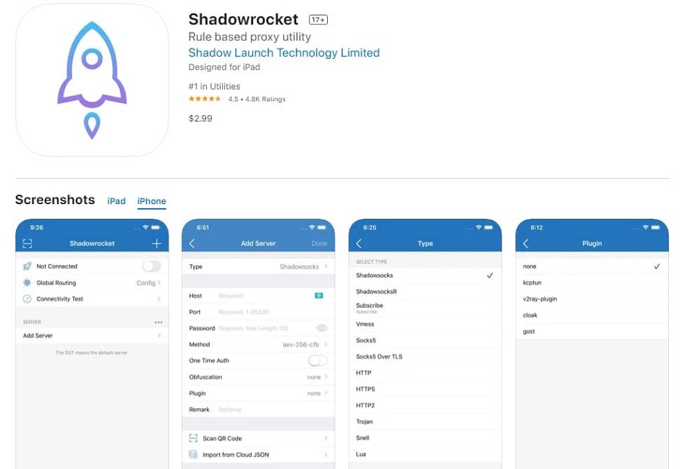 Shadowrocket in App Store