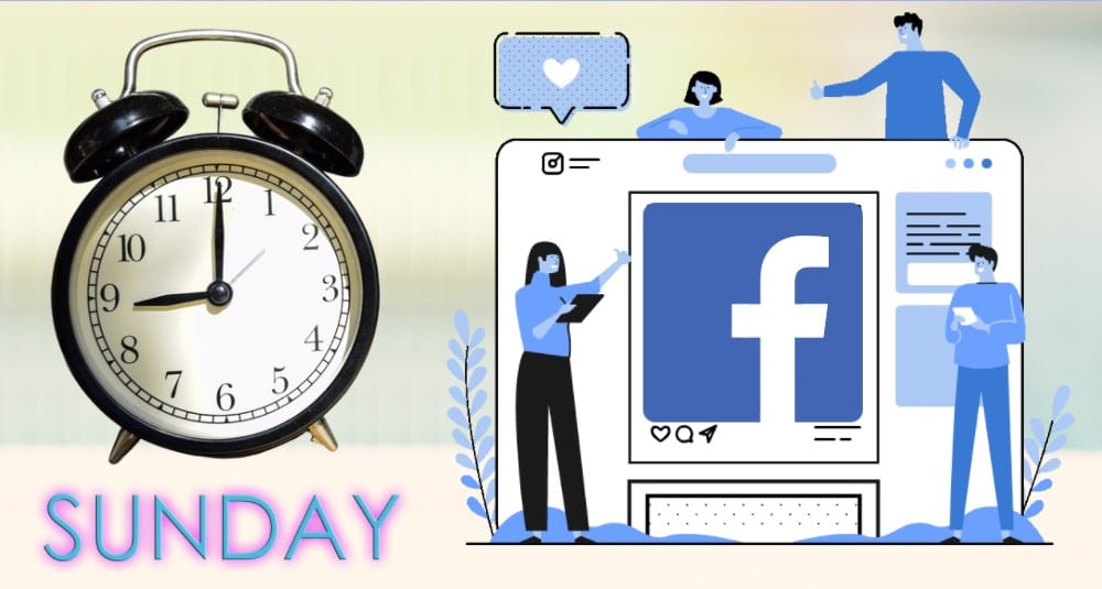 Best time to post on Facebook on Sunday