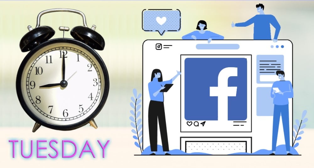 Best time to post on Facebook on Tuesday