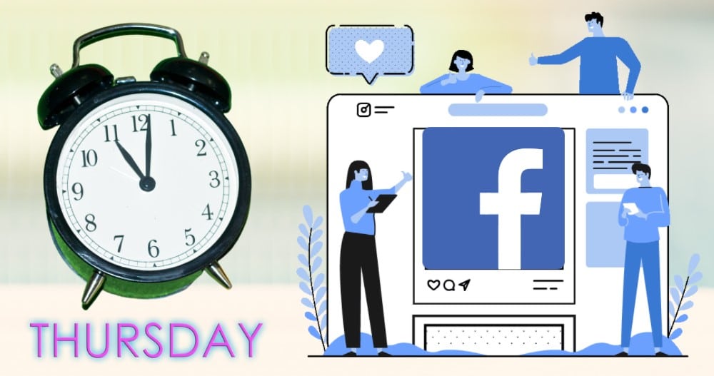 Best time to post on Facebook on thursday
