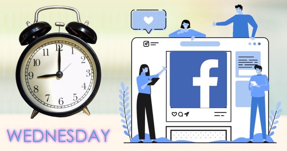 Best time to post on Facebook on wednesday