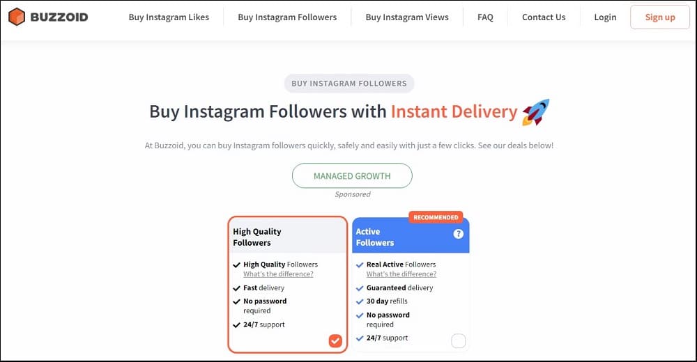 Buy Instagram Followers for Buzzoid