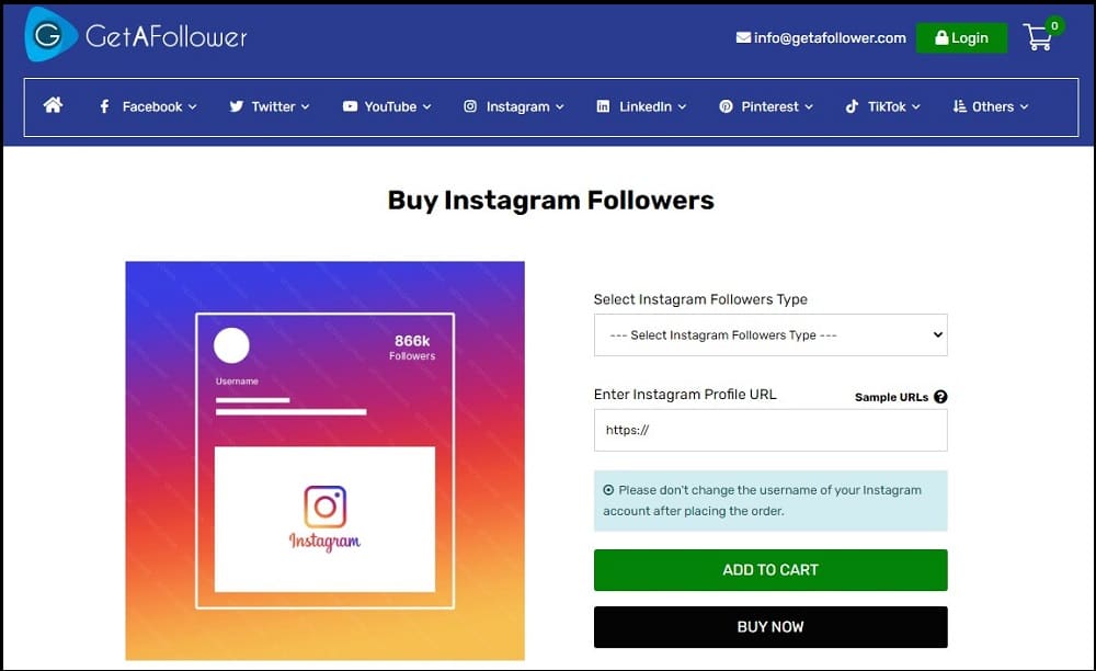 Buy Instagram Followers for GetAFollower
