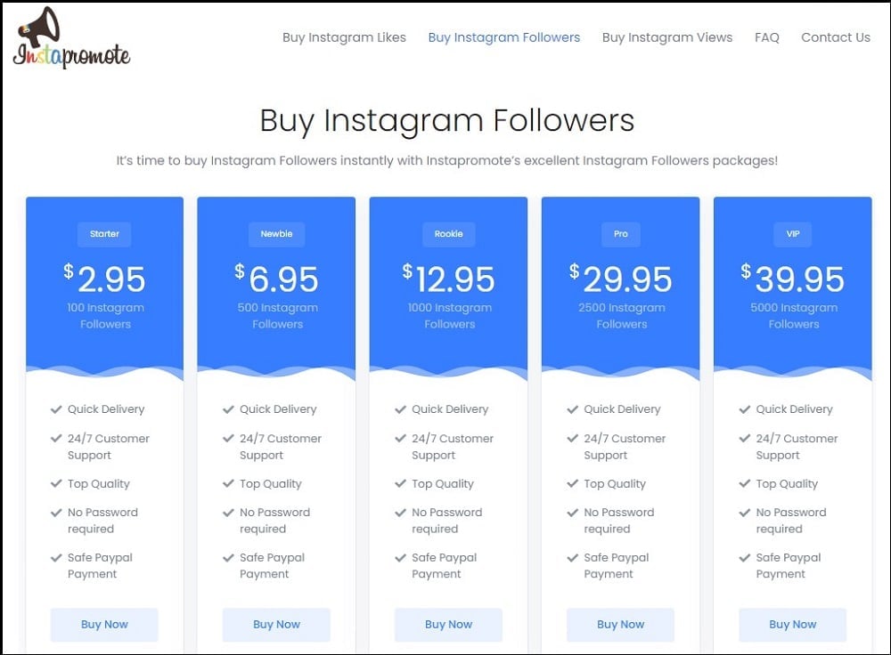 Buy Instagram Followers for InstaPromote