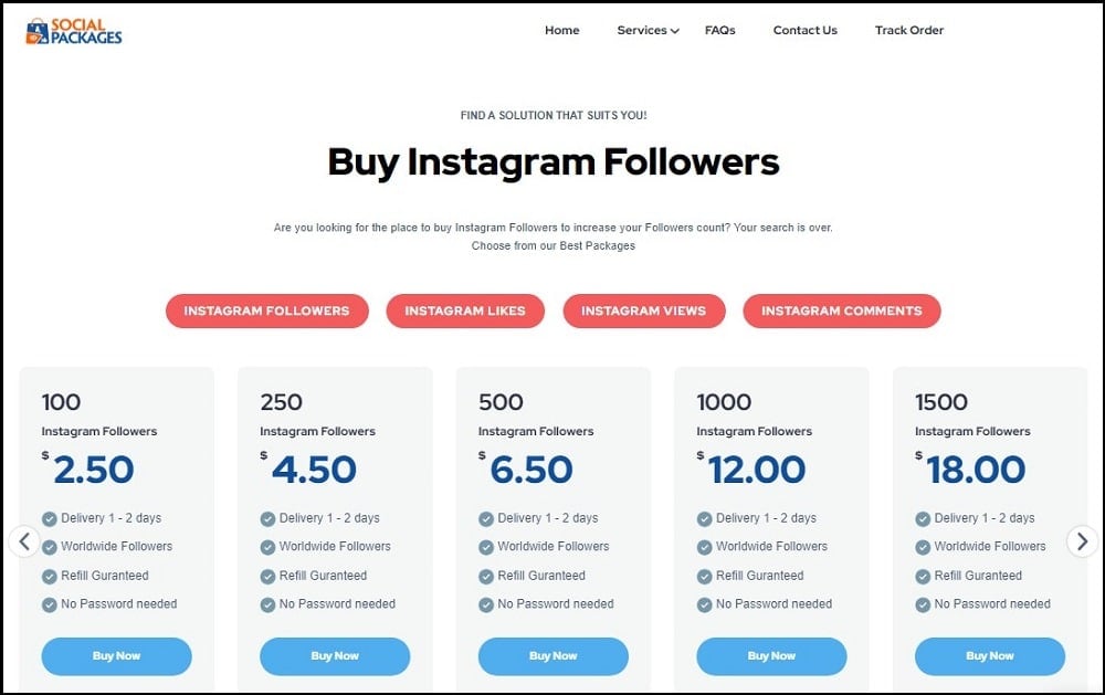 Buy Instagram Followers for SocialPackage