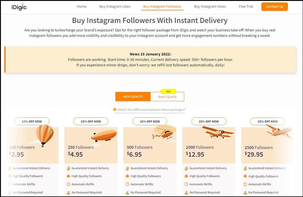 Buy Instagram Followers for iDigic