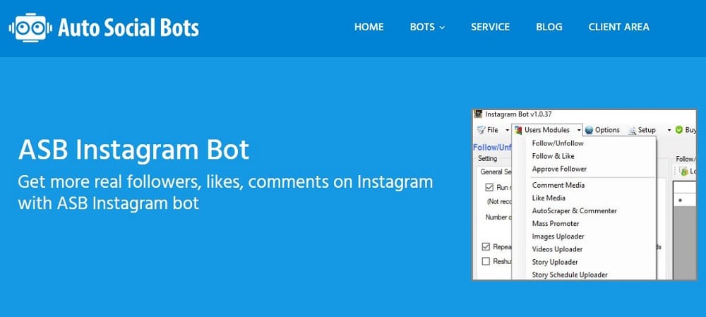 Auto Social Bots Homepage