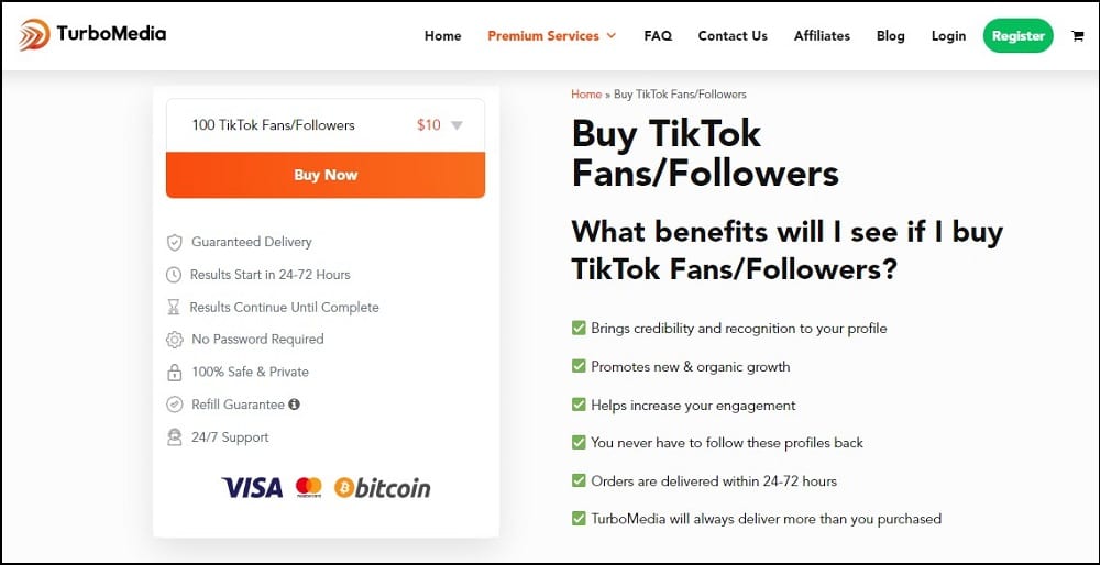 Buy TikTok Followers for TurboMedia