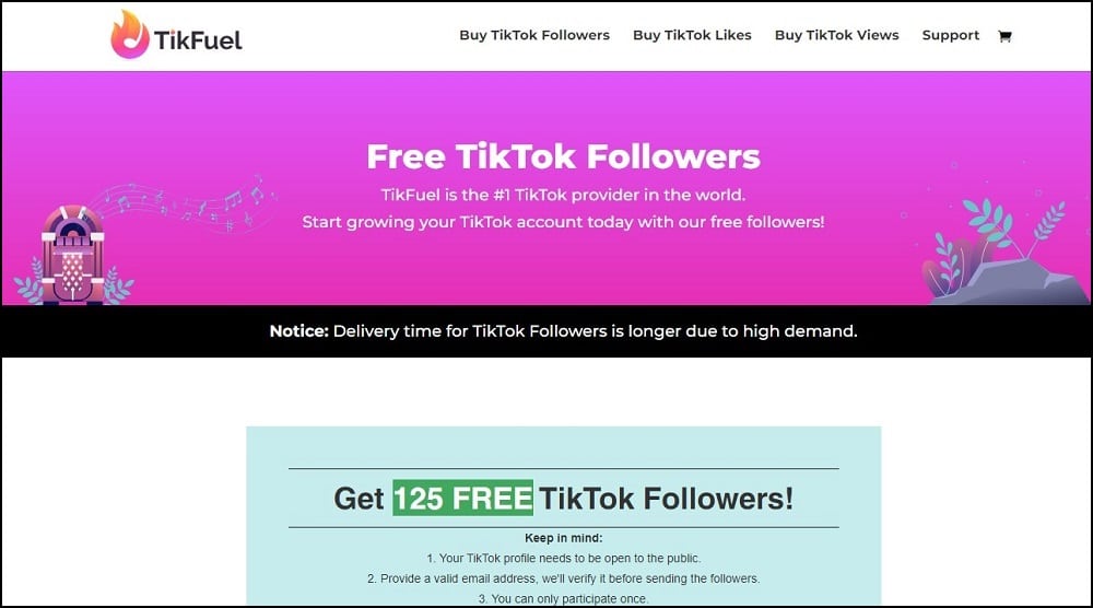 Get Free Tiktok Followers for TikFuel