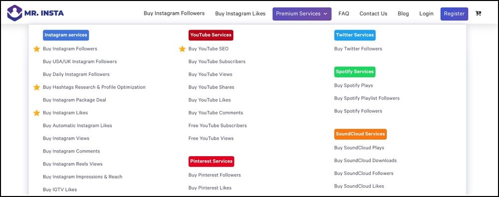 Range of Services Provided