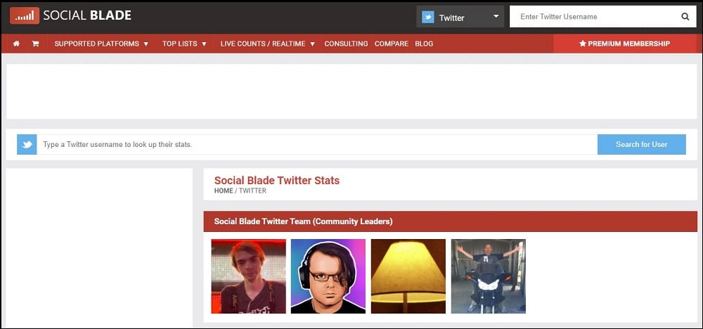 Social Blade overview