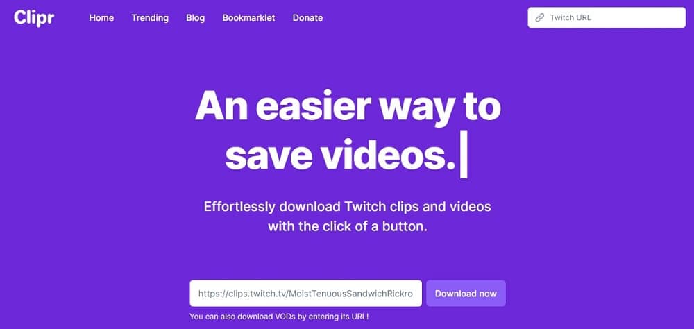 Clipr is Twitch Video Downloader Apps