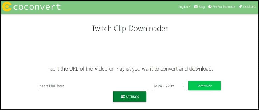 Coconvert is Twitch Video Downloader Apps