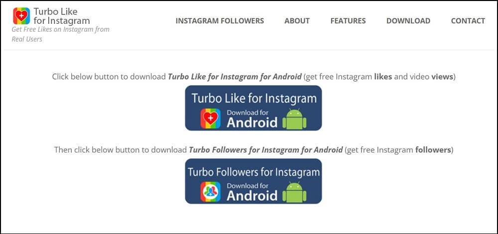 Turbo Likes for Instagram app