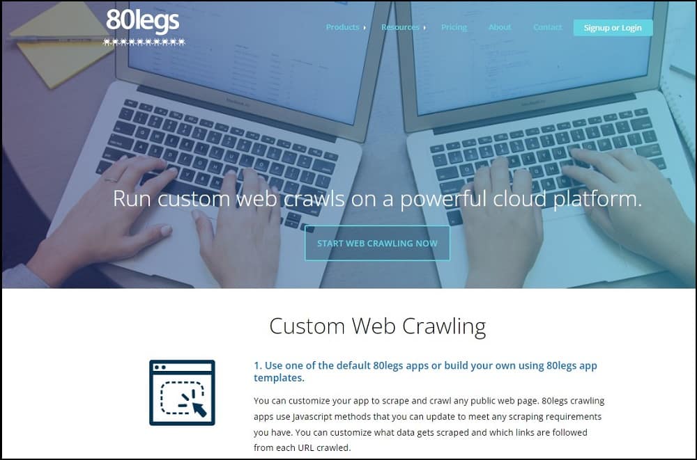 80Legs for Online Web Crawler Tools