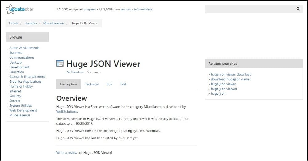 Huge JSON viewer overview