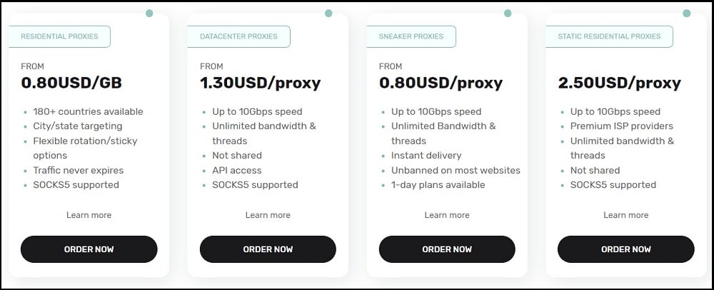 IPRoyal Static ISP Proxies pricing