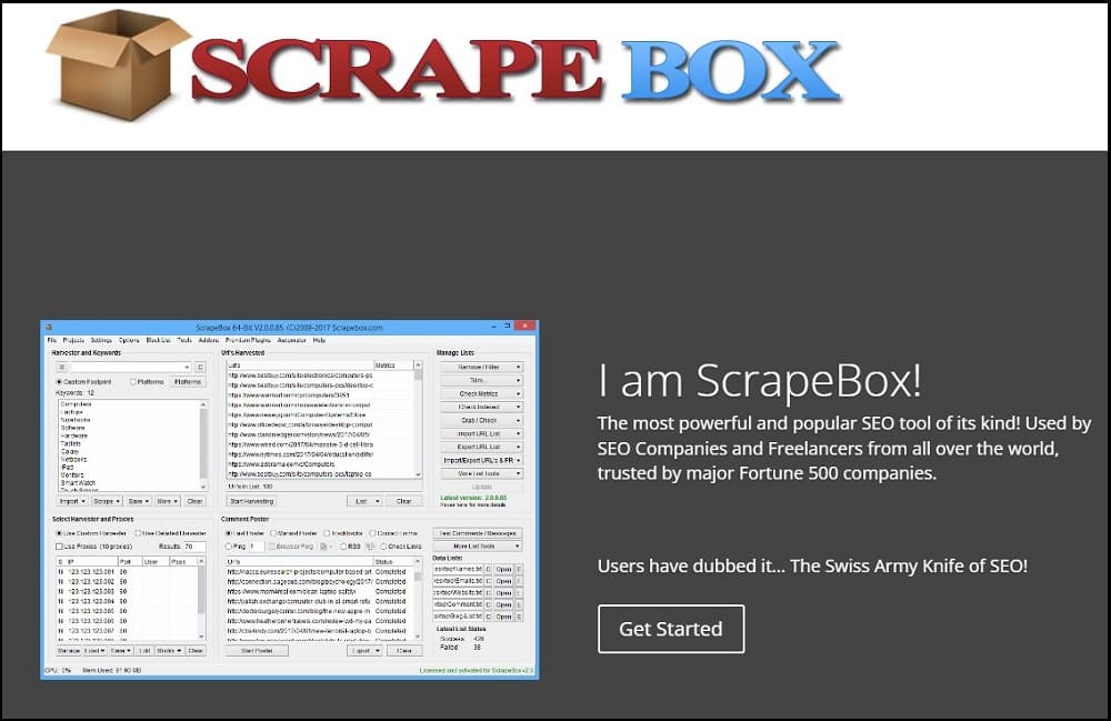 ScrapeBox for Online Web Crawler Tools