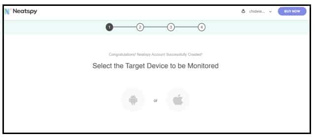 Select the operating system of your target's device