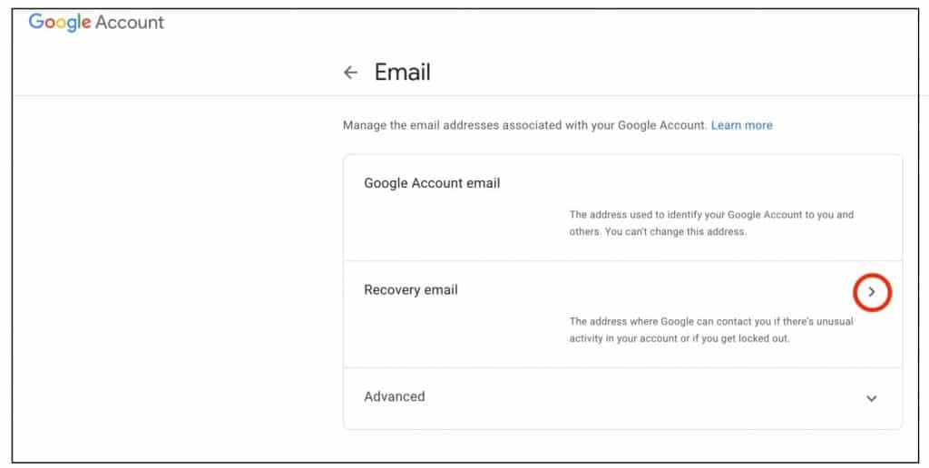 Set Up a Recovery Email