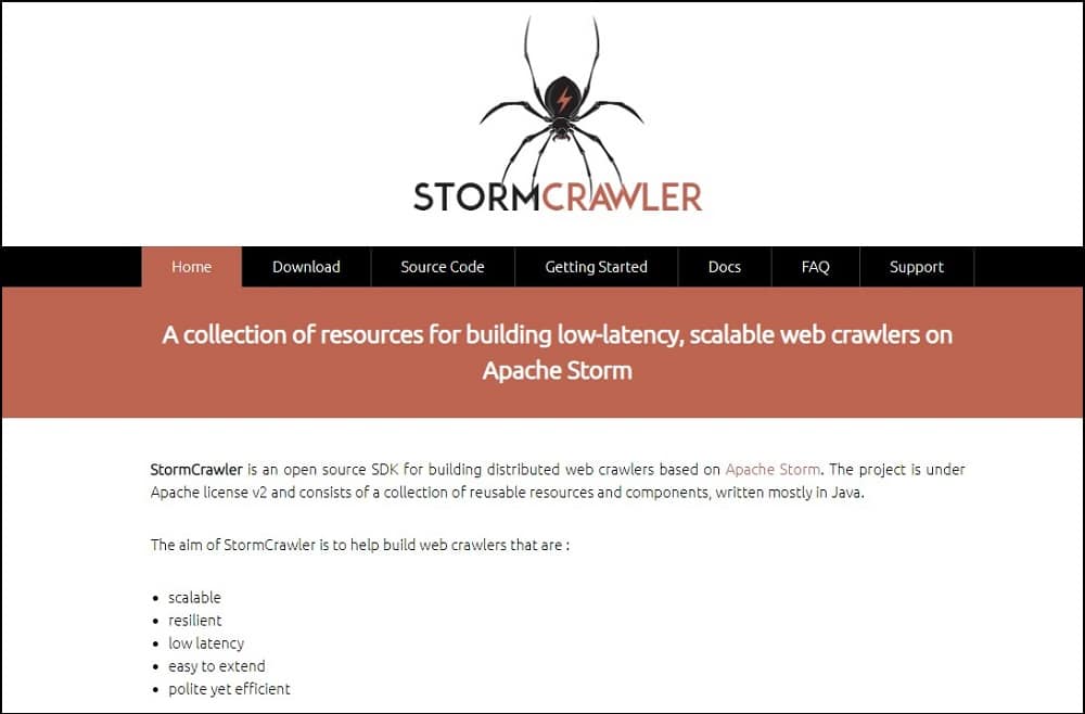StormCrawler for Online Web Crawler Tools
